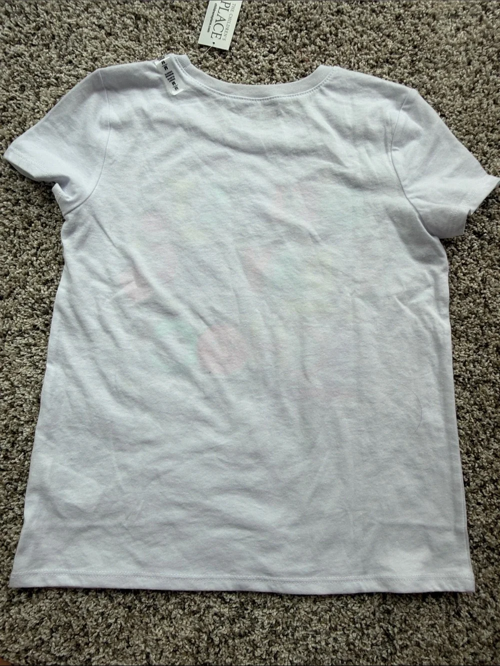 NWT The Children's Place White 'First Day of School' Colorful Graphic Tee size M